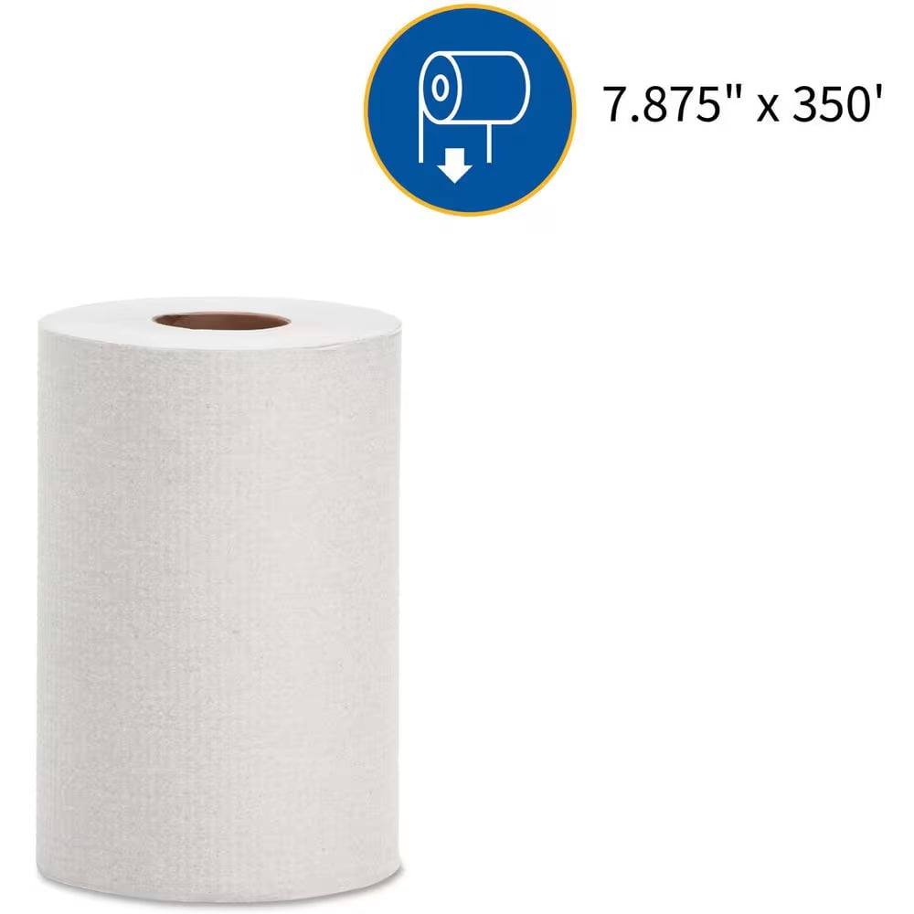Hardwound Recycled 1-Ply Paper Towel Roll (350 Ft. per Non-Perforated Roll, 12-Rolls per Case)