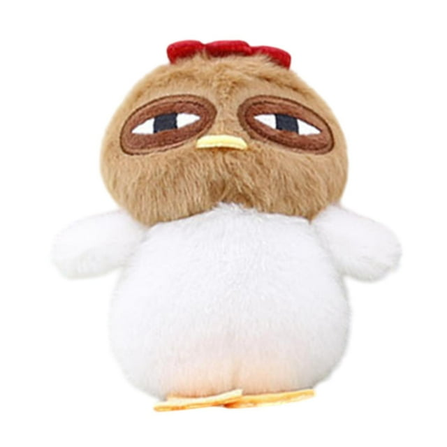 LLavero de peluche de pollo, llavero de muñeco Animal, colgante versátil y creativo, adorno colgante de gallina para bolso, mochila, bolso de fiesta
