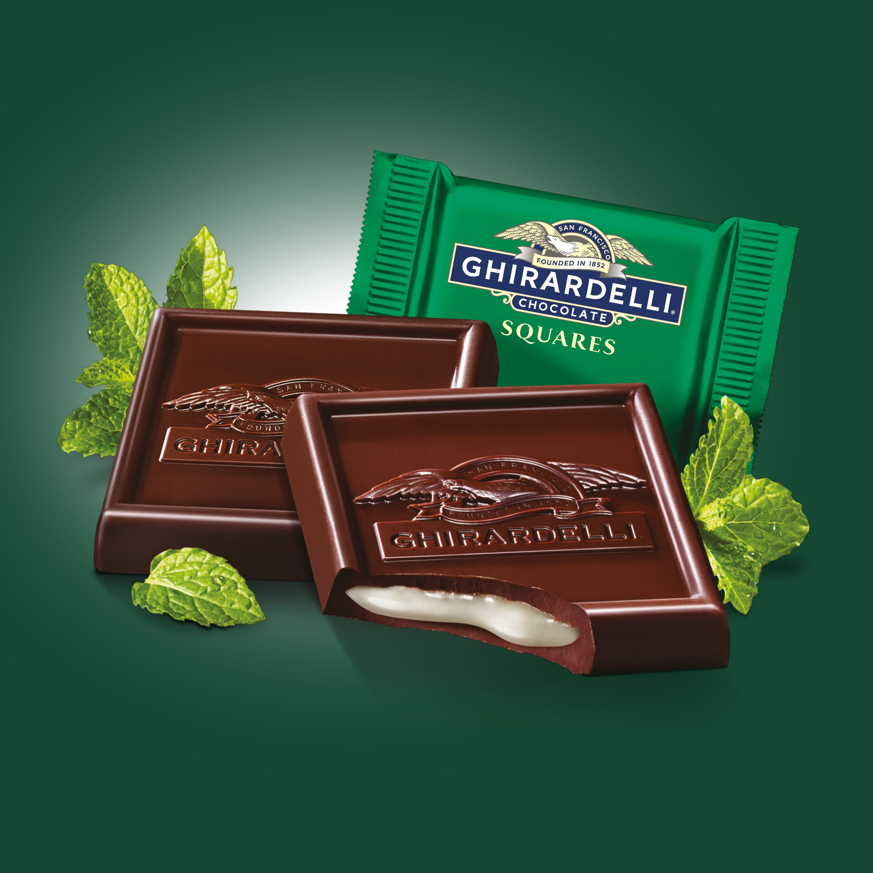 2 Pack - Ghirardelli Chocolate Squares Dark Chocolate Mint - 5.32 Oz Package May Vary