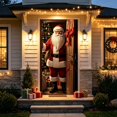thumbnail image 5 of 2026 Christmas Indoor Home Decor Santa Claus Open Door Christmas Door Cover Festive Front Door Decor, 5 of 9