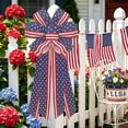 thumbnail image 6 of Patriotic Fabric Bow for Independence Day, Star Spangled Banner Striped Decor for Wreath Wardrobe, Red White Blue Polyester Ornament, 6 of 6