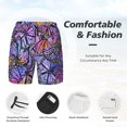 thumbnail image 5 of Haiem Watercolor Butterflies Mens Swim Trunks with Compression Liner 2 in 1 Swimming Shorts Stretch Swimwear Quick Dry,Board Shorts-X-Large, 5 of 9