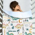 thumbnail image 7 of Personalized Baby Blankets for Boys Girls, Custom Baby Blanket with Name, Dinosaur Letters Theme, Super Soft Fleece Receiving Blanket, Personalized Baby Gifts for Baby, Toddler, New Mom, 7 of 7