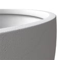thumbnail image 2 of LeisureMod Grove Mid-Century Modern Fiberstone and Clay Planter - Round Plant Pot with Drainage Holes for Indoor and Outdoor Home (White, 6" Height), 2 of 8