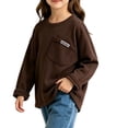 thumbnail image 4 of LIaqionyy Girls Boys Long Sleeve Shirts Stretchy Crew Neck Casual Tops Undershirt Base Layer Tees Shirt for Kids, 4 of 5