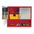 Seville Classics UltraHD Double Wall with Open Shelf, Red