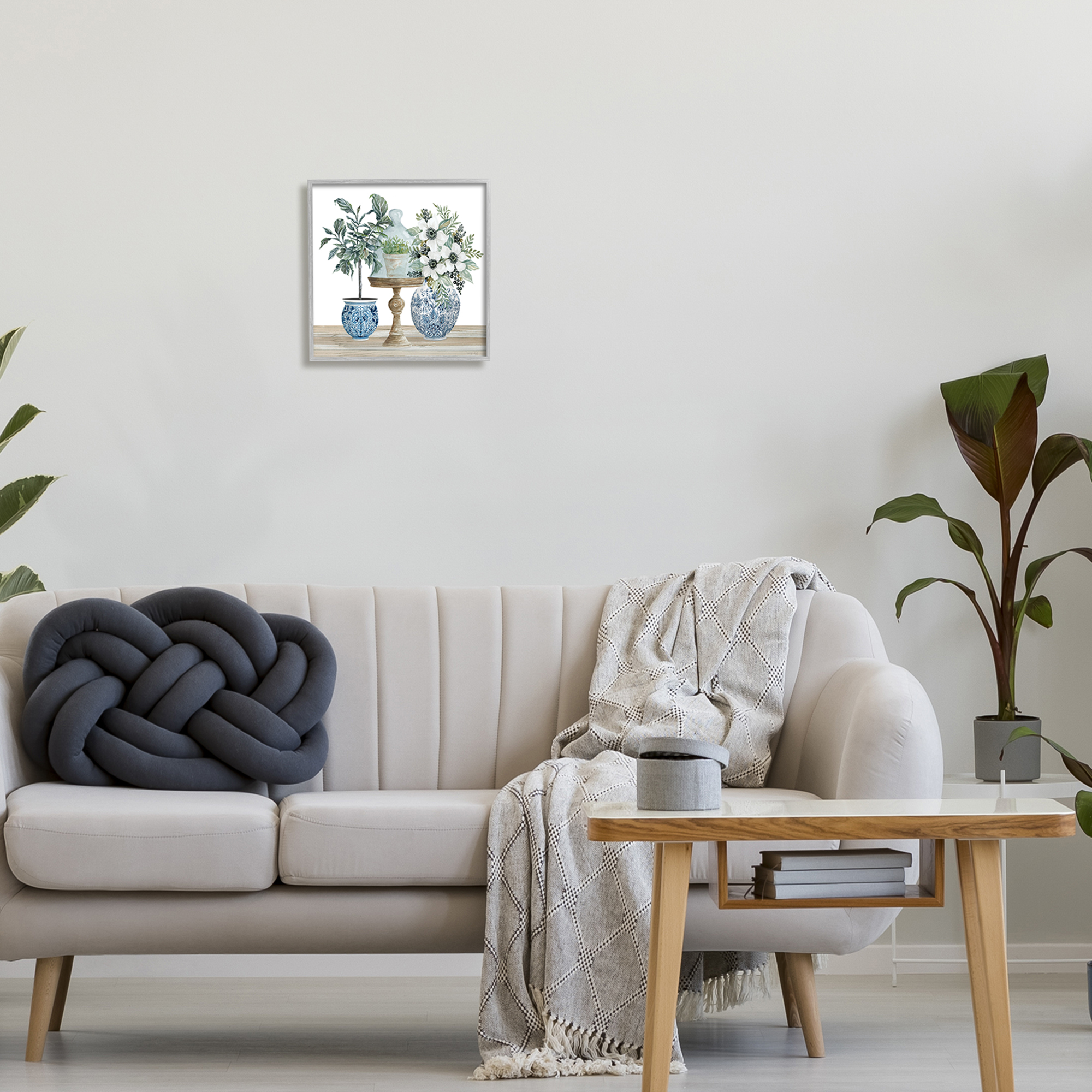 Stupell Assorted Floral Blossoms Array Botanical & Floral Painting Gray Framed Art Print Wall Art