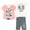 White, variant on Disney Minnie Mouse Little Girls Peplum T-Shirts and Bike Shorts Infant to Big Kid