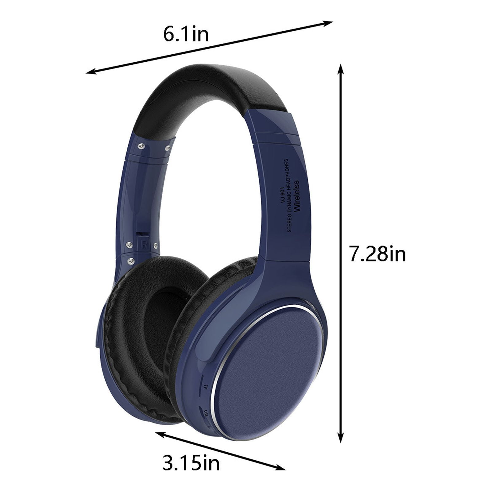 Wireless Bluetooth Headphones, Noise Cancelling Over-Ear Design with Long Playtime, Comfortable Fit for Work, Travel, Gaming