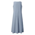 thumbnail image 5 of Ruyang Summer Dresses for Teen Girls Cotton Linen Crewneck Sleeveless Tank Dresses Beach Vacation A-line Swing Dresses, 5 of 5