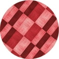 thumbnail image 1 of Ahgly Tapis Rond Lavable en Machine Intérieur Transitionnel Rouge, 7 Pieds Rond, 1 of 7