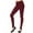 Burgundy, variant on Women's Solid Ankle Leggings W 5 Inches Waistband, Plus Size, Burgundy