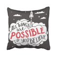thumbnail image 1 of RYLABLUE All Things Are Possible If You Believe Inspirational Hand Lettering Quote And Motivational Pillowcase Throw Pillow Cover Case 18x18 inches, 1 of 2