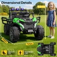 thumbnail image 4 of East doll 24V Kids Ride on UTV Car, 2 Seater Ride on Toy for Big Kids, Power Ride on Car for Boys, 4WD 800W Motors, Kid Electric Car Aged 3-8Y , 5.1 MPH , EVA Wheels, Remote Control, Music, Green, 4 of 9
