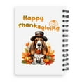thumbnail image 2 of Happy Thanksgiving Basset Hound Welcome Thankful Fall Autumn Pumpkin Spiral Bound Journal Bassets Dog Breed Lovers Gifts Idea 5x7in Spiral Notebook - 02021, 2 of 5