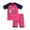 Hot Pink, variant on Vividxx Girl Outfits Two Sets Of Children's Cartoon Print Thin Short Sleeve Short Pants Pajamas Sets With Cartoon Print 3-4 Years