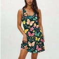 thumbnail image 7 of Tnhcen Women's Sleeveless Printed Pocket Nightgown Sleepwear 95% Polyester 5% Spandex Soft Stretchy Pajama Dress with Loose Fit Casual Nightdress for Women S-2XL, 7 of 7