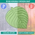 thumbnail image 3 of PetAmi Dog Cooling Mat, Leaf Shape, Reversible Cooling Nylon Blanket Soft Fleece Pet Pad for Dogs Cats, Summer All Season Use Q-Max>0.3, Large 52x60 In, Sage Green, 3 of 8