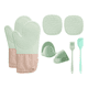 thumbnail image 2 of Guantes De Horno De Silicona Resistentes Al Calor 8pcs Lab.G, Verde, 2 of 5
