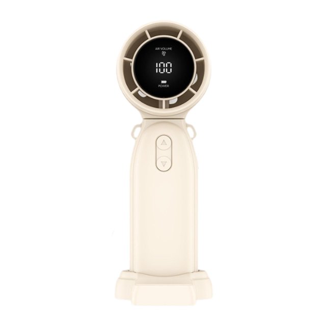 Ventilador de escritorio USB Strade Fareast Limited portátil con soporte para teléfono Beige
