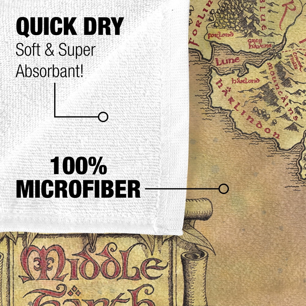 The Lord of The Rings 30'x60' Map of Middle Earth Beach Towel