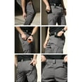 thumbnail image 5 of WTOBBY Men's Waterproof Ripstop Fleece-Lined Cargo Pants with Multi-Pockets for Hiking Camping Fishing Tactical Work Outdoor Activities Heavy Duty Zippered Men's Trousers,Gray XL, 5 of 8