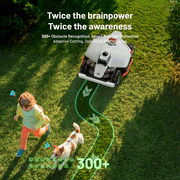 Mammotion LUBA 3 AWD 1500H Robot Lawn Mower , 0.37Acres,360° LiDAR+Dual-Cam AI Vision, 80% Slopes,2.2-4.0in Cut