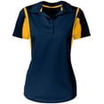 thumbnail image 3 of Holloway Sportswear XS Womens Integrate Polo Navy/Light Gold 222747, 3 of 4