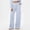 Blue, variant on JUSLIO Womens Pants Fitness Waffle with Pockets Fashion Casual Loose Wide Leg Pants