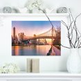 thumbnail image 1 of Queenboro Bridge Panorama at Sunset - Cityscape Canvas Print, 1 of 3