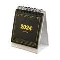 thumbnail image 3 of Colaxi 2024 Calendar Mini Desk Calendar,Portable,Ornaments,Standing Flip Desktop Calendar,Twin Wire Binding Calendar for Home Office black on white, 3 of 10