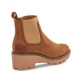 thumbnail image 2 of AQUA COLLEGE Womens Brown Chelsea Water Resistant Slip Resistant Demi Round Toe Wedge Leather Booties 10 M, 2 of 4