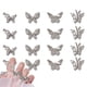 thumbnail image 1 of Adornos de mariposa plateada 3D para uñas, 12 piezas de aleación con forma de mariposa, brillantes cristales de circonita para decoración de uñas, accesorios para decoración de uñas., 1 of 7