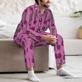 thumbnail image 7 of Balery Tulips Flowers Pattern Pajama Sets for Men Long Sleeve 2 Piece Sleepwear Loungewear Sets Soft PJ's with Pockets Long Sleeve Comfy Pj Sets-Large, 7 of 7