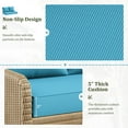 thumbnail image 2 of Pakunoda Outdoor Loveseat Cushion Set 46 x 26 Inch, Water Repellent, Fade Resistant, Patio Loveseat Replacement Cushions for Couch Bench and Swing, Lake Blue, 2 of 5