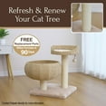thumbnail image 4 of PetPals 3-Level Cat Tree with Two Handwoven Paper Rope Basket Beds, Sisal Scratching Post, Brown, 4 of 8