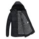 thumbnail image 4 of Puntoco Chaqueta De Exterior Con Capucha Y Cremallera Con Bolsillo Resistente Al Viento Y Color Sólido Para Hombre, 4 of 9
