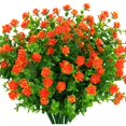 thumbnail image 1 of Artificial Fake Flowers Outdoor, Fake Plastic GreeneryWedding Farmhouse Decor 8 Pcs Red Lotus, 1 of 5
