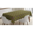 thumbnail image 1 of Ethnic Tablecloth, Lively Colored Rhombus-shape Pattern with Geometric Petals in Symmetrical Order, Rectangular Table Cover for Dining Room Kitchen, 60" X 90",Multicolor, by Ambesonne, 1 of 3