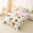 thumbnail image 2 of Manfei Baseball Sport Games Twin Comforter Sets,Cute Stars Print Bedding Set,Pink Reversible,2pcs,1 Comforter and 1 Pillowcase, 2 of 7