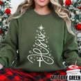 thumbnail image 5 of Christian Christmas Sweatshirt Jesus Christmas Tree Sweater Holiday Faith Based Sweatshirt Cozy Religious Winter Pullover, 5 of 5