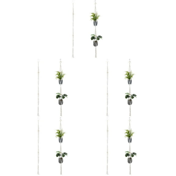 5 Sets Plant Pots Indoor Hanging Large Flower Net Bag