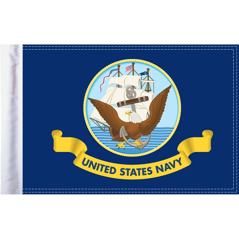 Pro Pad 10" x 15" Motorcycle Parade Flag Navy (FLGNAV15)