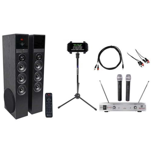 Rockville All-in-one Bluetooth Home Theater/Karaoke Machine System w/ 2 Mics