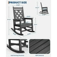 thumbnail image 2 of M optimized Outdoor Adirondack Rocking Chair, All Weather HDPE Chair with Wide Back, 380LBS Capacity Lounger Rocking Fire Pit Chair for Patio, Garden, Backyard, Lawn, Deck, 2 of 7