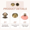 thumbnail image 3 of Uxcell 5mm Spike Rivets, 60 Sets Square Studs Rivet Rapid Punk Spikes Leathercraft Decoration for Rock Nailheads Clothing Belts Bags Shoes, Bronze Tone, 3 of 6