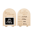 thumbnail image 3 of Baby Announcement Sign & Ultrasound Picture Frames Kit 8-inch Ea, Pack of 3 for Baby Shower Gift and Boho Nursery Decor, by Woodpecker, 3 of 7