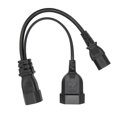 thumbnail image 1 of Câble d'alimentation professionnel IEC320 C14 vers IEC320 C13, répartiteur en Y, 12,6 pouces, 10 A, 1 of 4