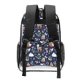 thumbnail image 2 of Susaid Animals And Wildflowers Print Clear Backpack See Through Transparent Plastic Clear Bookbags for School, College, Stadium,Work, 2 of 7