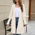 thumbnail image 4 of Idoravan Cardigans for Women Spring Women's Solid Color Cardigan Bandage Recreational Long Sleeve Tops, 4 of 4
